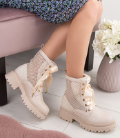 Botki damskie Lady Glory F6008 Beżowe