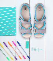 Sandałki dziecięce Befado 869Y155 Srebrne