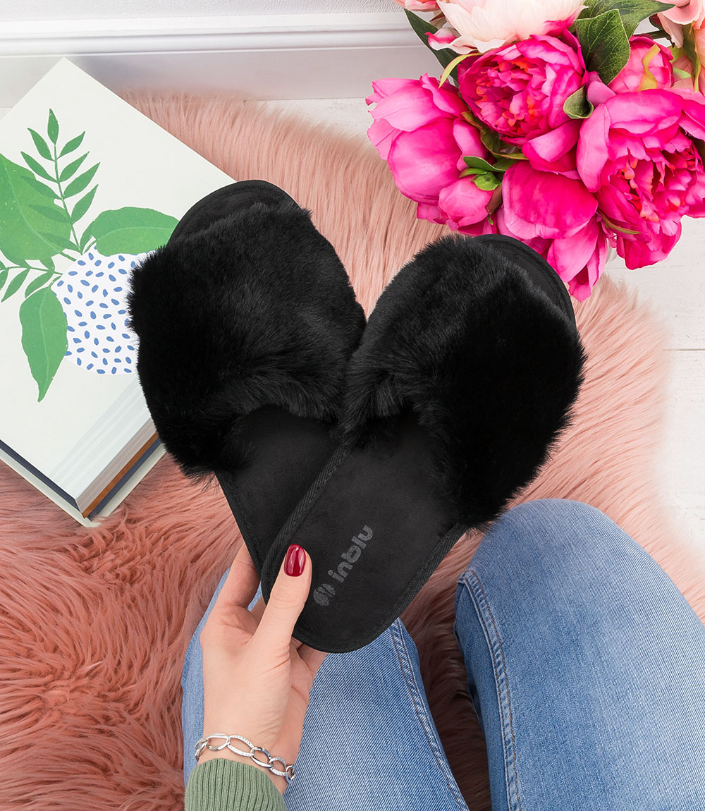 Kapcie damskie Inblu 68-3B Czarne