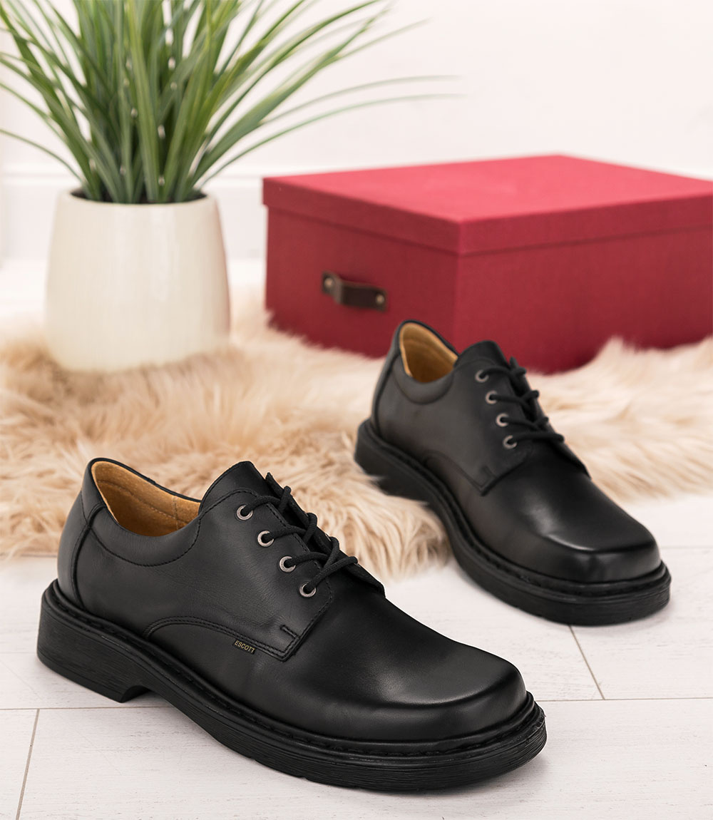 Półbuty męskie Escott 835 Czarne