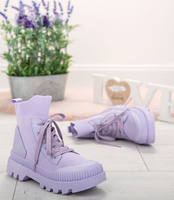 Botki damskie N/M HY288-G Fioletowe