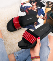 Klapki damskie Laura Mode WL035 Czerwone