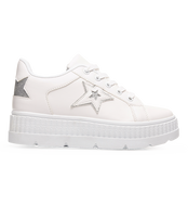 Buty sportowe damskie N/M BM1907 Biało-Srebrne 