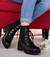 Botki damskie N/M HQ238 Czarne