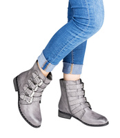 Botki damskie Foreverfolie F2062 Szare