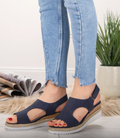 Sandałki damskie Skotnicki S-3-0516 Granatowe