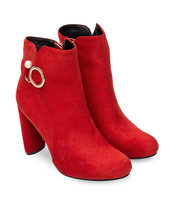 Botki damskie Bello Star B8818 Czerwone