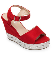 Sandały damskie Bestelle S1012-10SC-1 Czerwone