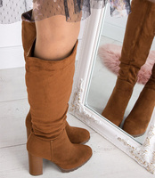 Kozaki damskie Sixth Sens F165 Brązowe