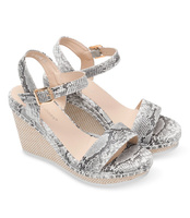 Sandałki damskie Ideal Shoes U-6292 Skóra Węża