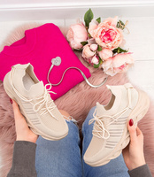 Buty sportowe damskie N/M 88-53 Beżowe