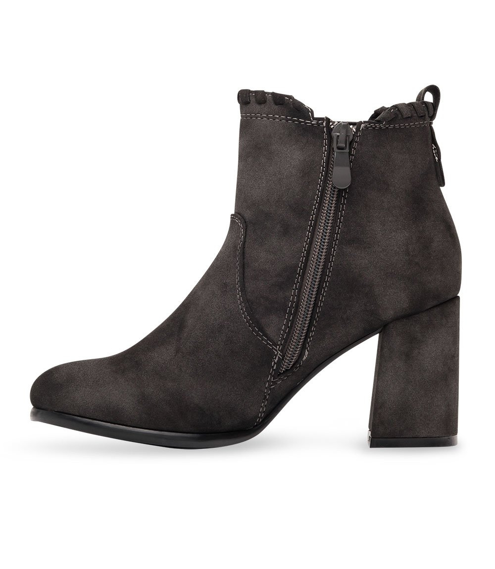 Botki damskie Lily Shoes HQ-10 Grafitowe