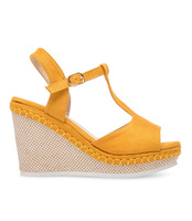 Sandałki damskie Ideal Shoes U-6290 Żółte