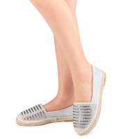 Espadryle damskie Ideal Shoes A-9259 Szare
