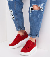 Buty sportowe damskie N/M 2018-66 Czerwone