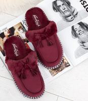Kapcie damskie Natural Style NS-244 Bordowe