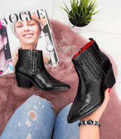 Kowbojki damskie Sixth Sens 888-112A Czarne