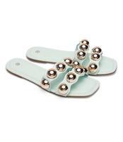 Klapki damskie N/M F-04-01 Zielone