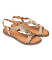 Sandałki damskie Laura Mode WL046 Szampańskie