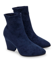 Botki damskie Ideal Shoes TX-2905 Granatowe