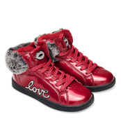 Botki dziewczęce American Club K171510 Bordowe