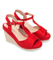 Sandałki damskie Ideal Shoes U-6290 Czerwone
