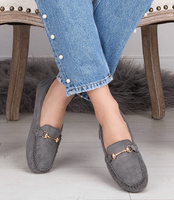 Mokasyny damskie Skotnicki P-3-0567 Szare