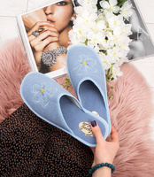 Kapcie damskie Natural Style NS-014 Niebieskie