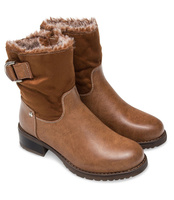 Botki damskie Foreverfolie F2805 Brązowe