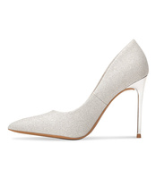 Czółenka damskie Laura Mode QL-131 Srebrne