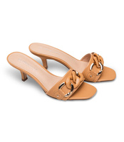 Klapki damskie Shoesita K-8047 Brązowe