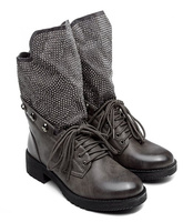 Botki damskie Ideal Shoes SU-2713 Szare