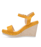 Sandałki damskie Ideal Shoes U-6292 Żółte