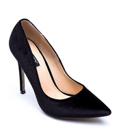 Welurowe czółenka damskie Vices 5046 Czarne