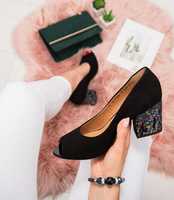 Czółenka damskie Laura Messi 1928 Czarny