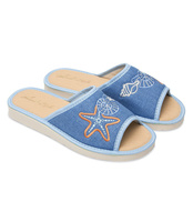 Kapcie damskie Natural Style NS-052 Niebieskie