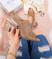 Sandałki damskie Skotnicki S-3-0631 Brązowe