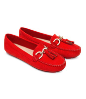 Mokasyny damskie Danic L7195 Czerwone