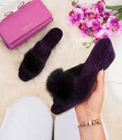 Kapcie damskie Natural Style NS-031 Śliwkowe