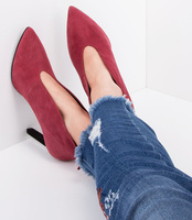 Botki damskie Laura Messi 1870 Malinowe