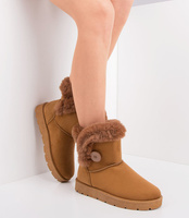 Śniegowce damskie Abloom BM-576 Brązowe