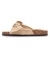 Klapki damskie z kokardą Laura Mode WL020 Beżowe