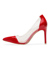 Czółenka damskie Bestelle B1639-47 Czerwone