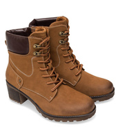 Botki damskie Super Mode 7363 Brązowe