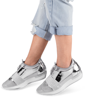 Buty sportowe damskie N/M KS-1117 Srebrne