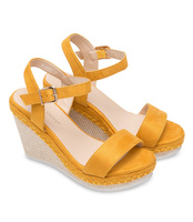 Sandałki damskie Ideal Shoes U-6292 Żółte