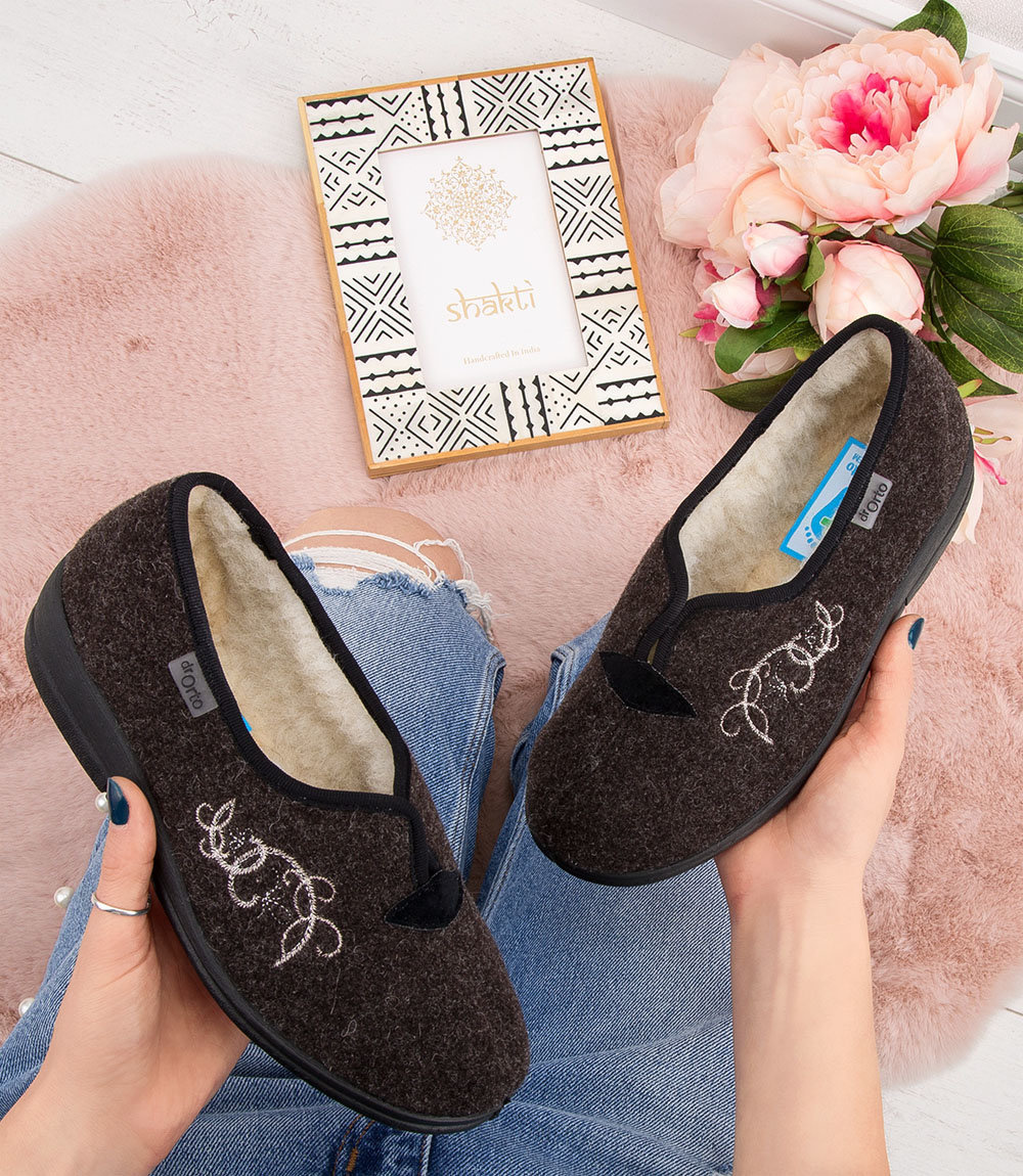 Kapcie damskie Dr Orto 940D356 Brązowe