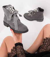 Botki damskie Bestelle CLS-63 Szare