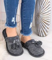 Kapcie damskie Natural Style NS-249 Szare
