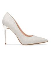 Czółenka damskie Laura Mode QL-131 Srebrne